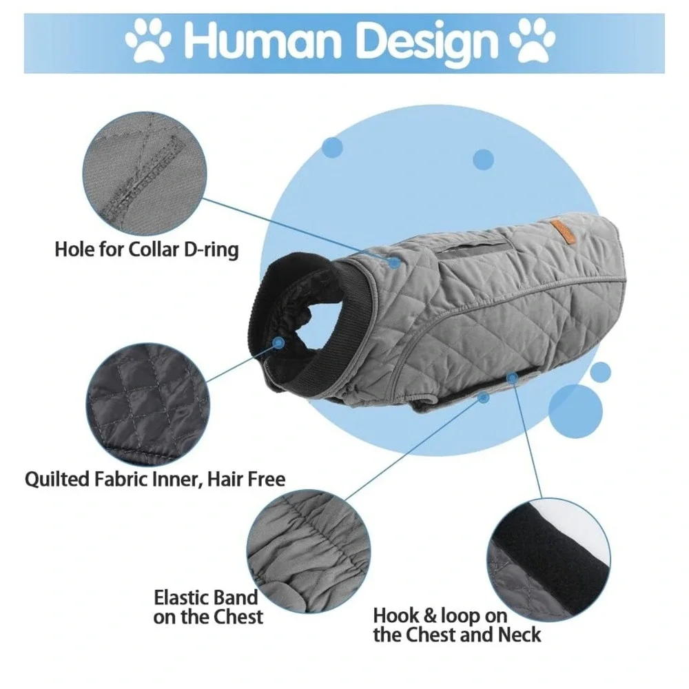 EMUST Winter Dog‎ Jackets, Medium, Grey